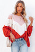 Orange Oversized Chevron Knit Top